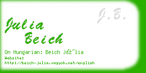 julia beich business card